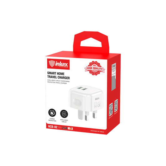 Inkax Smart Home Travel USB Wall Plug Charger - HCB-02