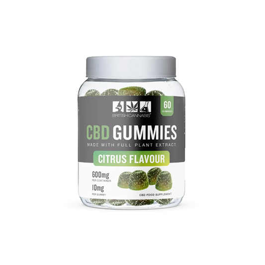 CBD by British Cannabis 600mg CBD Gummies Citrus - 60 Pieces