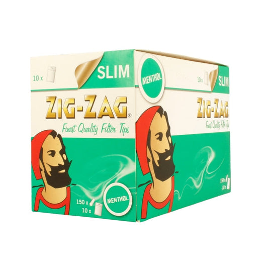 150 puntas con filtro Zig-Zag Menthol - Paquete de 10 bolsas