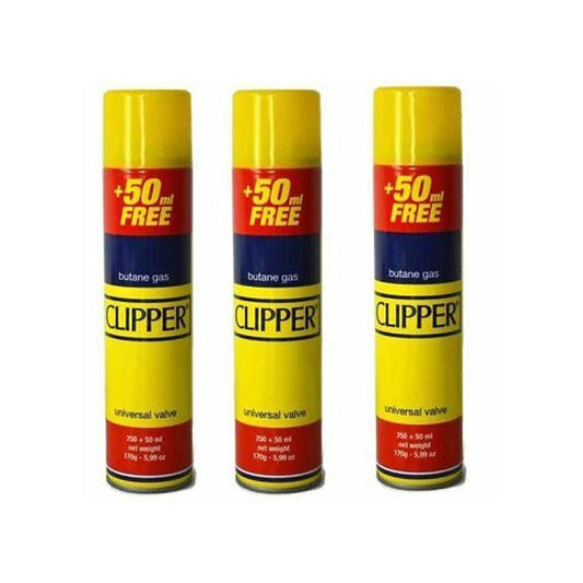 Clipper 300ml Gas Butano Con Tapon Adaptador -Pack completo