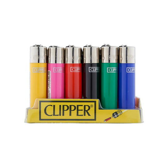 24 Clipper Solid Colours Classic Refillable Lighters