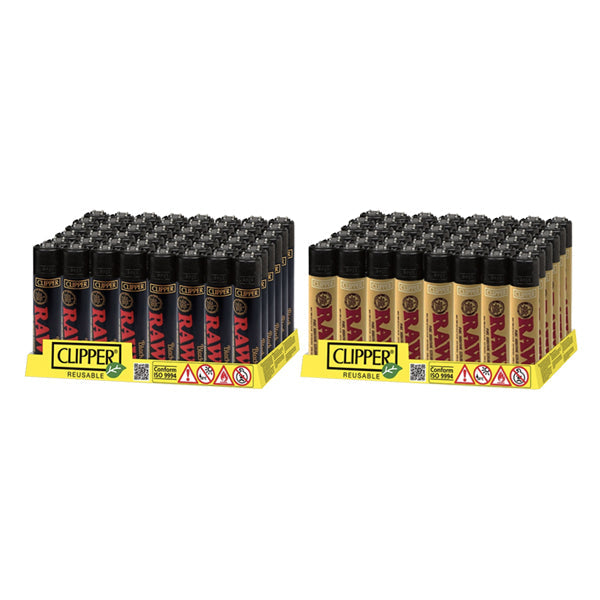 48 Clipper RAW Printed Refillable Lighters