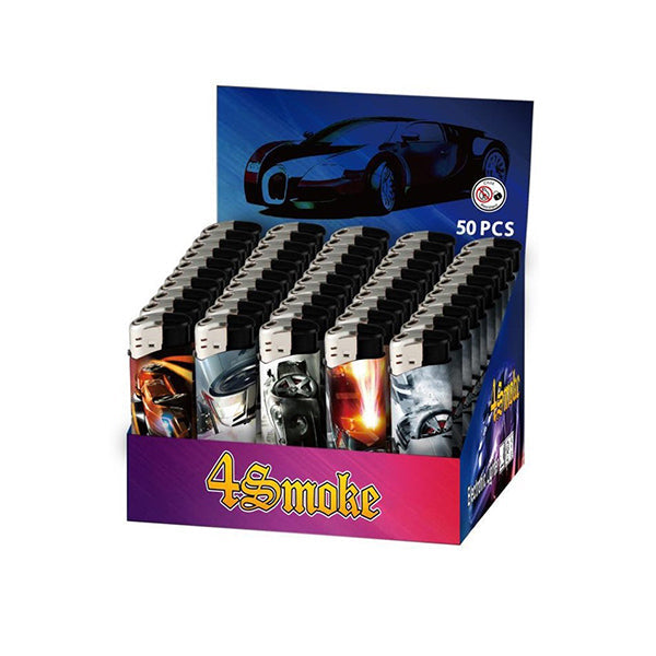 50 x 4Smoke Electronic Printed Lighters - YZ218DK