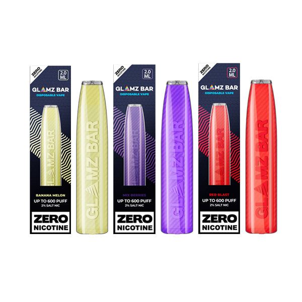 0mg Glamz Bar Disposable Vape Pen 600 Puffs