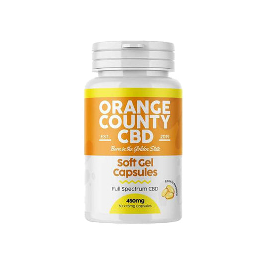 Cápsulas de CBD de espectro completo de 450 mg del condado de Orange - 30 cápsulas