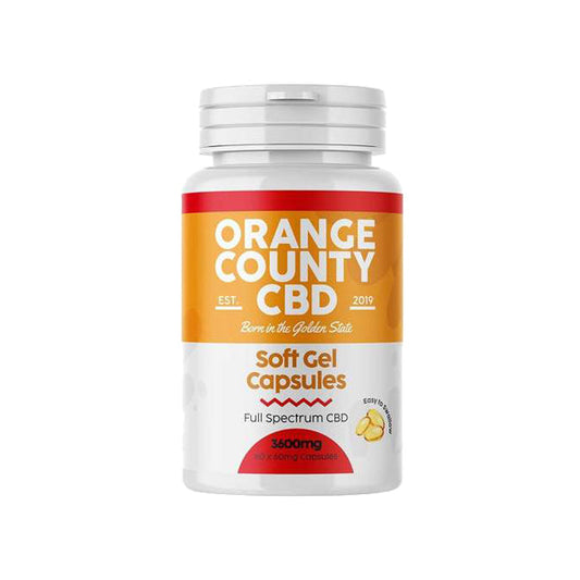 Cápsulas de CBD de espectro completo de Orange County 3600 mg - 60 cápsulas