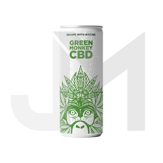12 x Green Monkey 10mg CBD Original Sparkling Drink 250ml (BUY 1 GET 1 FREE)