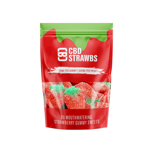 CBD Asylum 600mg Strawberry Gummies Ct Pouch (COMPRE 1 OBTENGA 2 GRATIS)