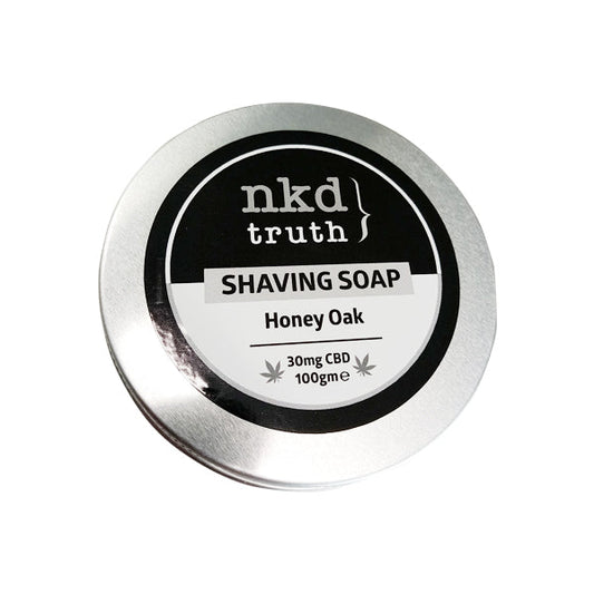 NKD 30mg CBD Speciality Shaving Soap 100g - Honey Oak (BUY 1 GET 1 FREE)