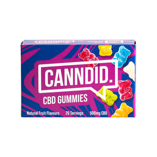 Canndid 500mg CBD Gummies - 20 Pieces (Plus Free Pack Of 500mg Canndid Gummies)