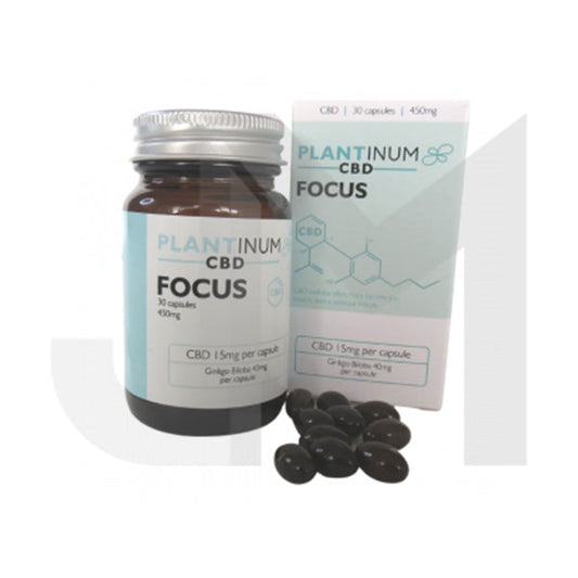 Plantinum CBD 450 mg Cápsulas de gelatina blanda CBD Focus - 30 cápsulas