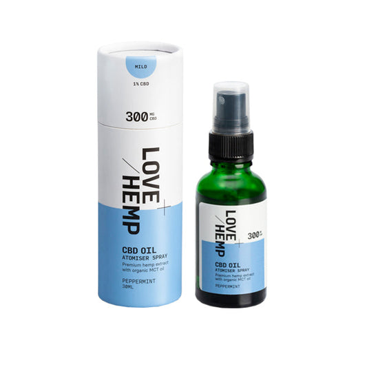 Love Hemp 300mg Peppermint 1% CBD Oil Spray - 30ml