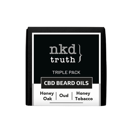 Set de regalo de aceites especiales para barba con infusión de CBD de 50 mg de NKD