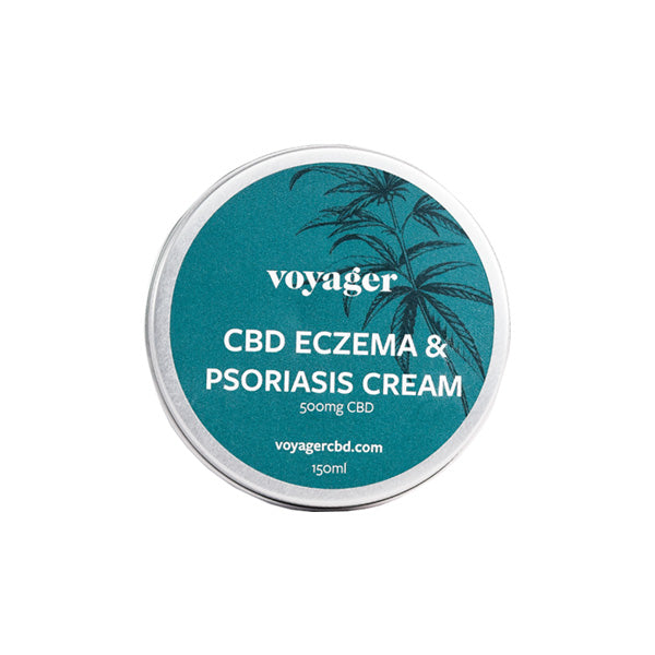 Voyager 500mg CBD Crema para Eczema y Psoriasis - 150ml