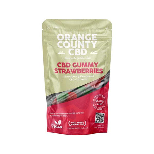 Fresas gomosas de CBD de 200 mg de Orange County - Bolsa de sorpresas