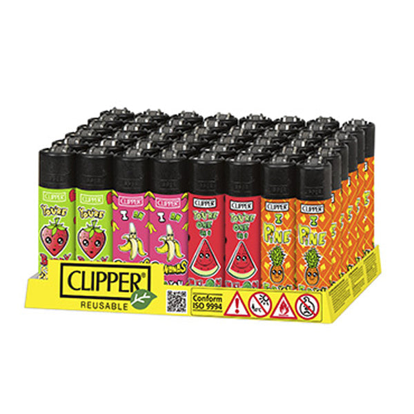 40 Clipper Refillable Printed Design Classic Lighters