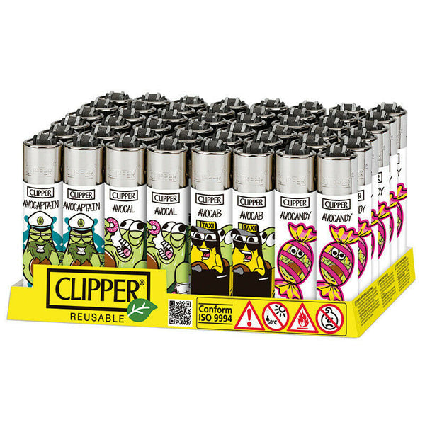 40 Clipper Refillable Printed Design Classic Lighters