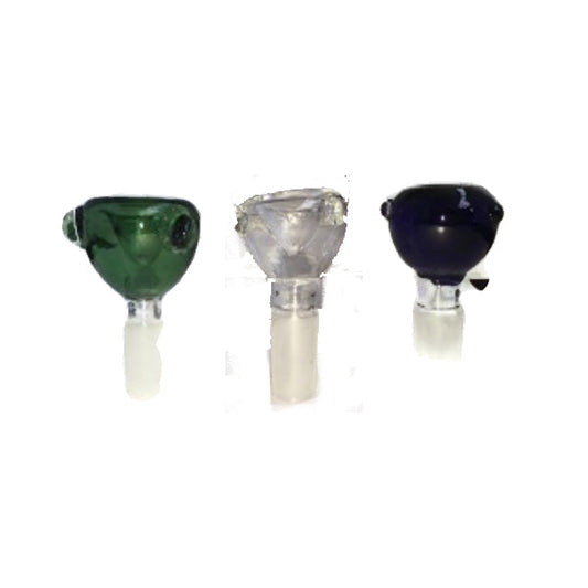 5 x Coloured Design Chillum Glass Bong Pipe Top - GP114 - 19B