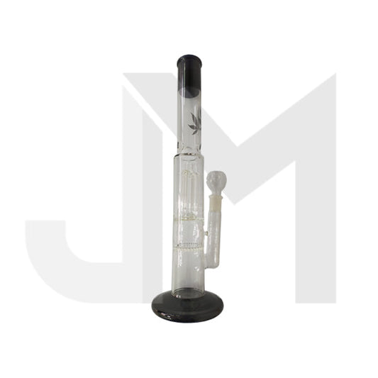 Bong de vidrio con diseño de hoja de cannabis grande de 16" - GB-89