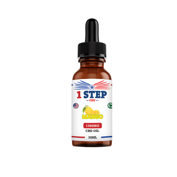 1 Step CBD 1500 mg Aceite con sabor a CBD 30 ml (COMPRA 1 LLÉVATE 1 GRATIS)