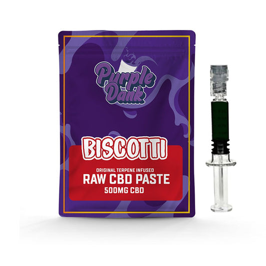 Pasta cruda de CBD Purple Dank de 1000 mg con terpenos naturales - Biscotti (COMPRA 1 LLÉVATE 1 GRATIS)