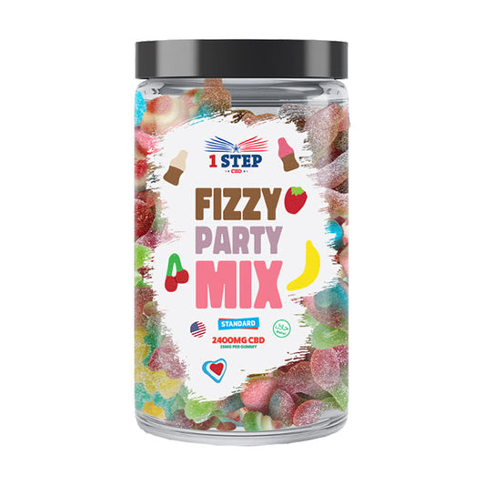 1 Adım CBD Standart CBD Fizzy Party Mix Gummies 2400mg (800g) (1 SATIN AL 1 BEDAVA)