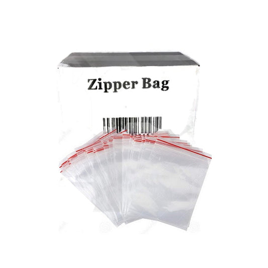 5 x Zipper Branded 70mm x 105mm Clear Baggies